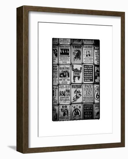 Antique Enamelled Signs - Wall Signs - Notting Hill - London - UK - England-Philippe Hugonnard-Framed Art Print