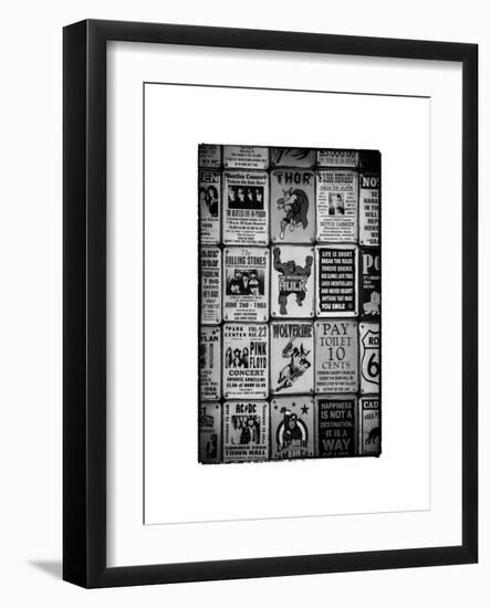 Antique Enamelled Signs - Wall Signs - Notting Hill - London - UK - England-Philippe Hugonnard-Framed Art Print