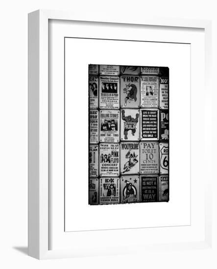 Antique Enamelled Signs - Wall Signs - Notting Hill - London - UK - England-Philippe Hugonnard-Framed Art Print