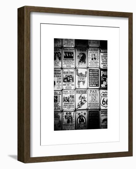 Antique Enamelled Signs - Wall Signs - Notting Hill - London - UK - England-Philippe Hugonnard-Framed Art Print