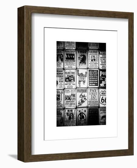 Antique Enamelled Signs - Wall Signs - Notting Hill - London - UK - England-Philippe Hugonnard-Framed Art Print