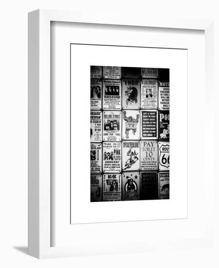 Antique Enamelled Signs - Wall Signs - Notting Hill - London - UK - England-Philippe Hugonnard-Framed Art Print