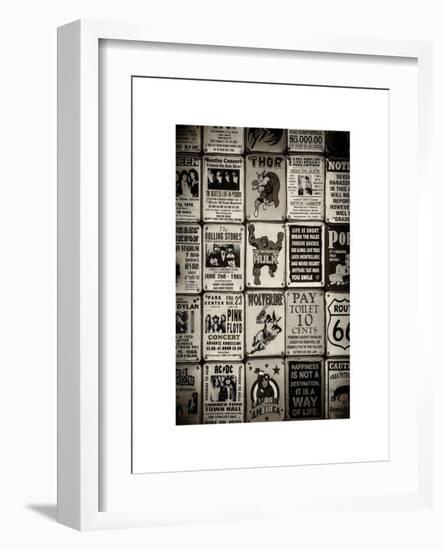 Antique Enamelled Signs - Wall Signs - Notting Hill - London - UK - England-Philippe Hugonnard-Framed Art Print