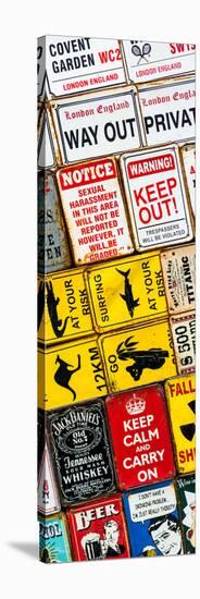 Antique Enamelled Signs - Wall Signs - Notting Hill - London - UK - Photography Door Poster-Philippe Hugonnard-Stretched Canvas