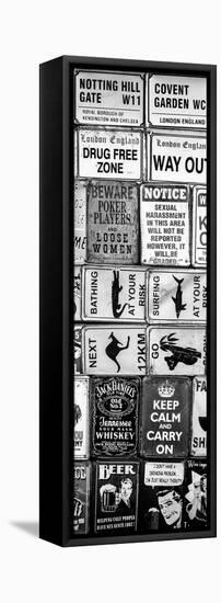 Antique Enamelled Signs - Wall Signs - Notting Hill - London - UK - Photography Door Poster-Philippe Hugonnard-Framed Stretched Canvas