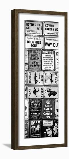 Antique Enamelled Signs - Wall Signs - Notting Hill - London - UK - Photography Door Poster-Philippe Hugonnard-Framed Photographic Print