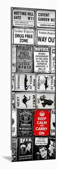 Antique Enamelled Signs - Wall Signs - Notting Hill - London - UK - Photography Door Poster-Philippe Hugonnard-Mounted Photographic Print