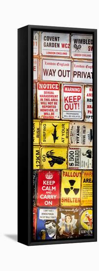 Antique Enamelled Signs - Wall Signs - Notting Hill - London - UK - Photography Door Poster-Philippe Hugonnard-Framed Stretched Canvas