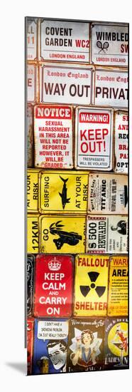 Antique Enamelled Signs - Wall Signs - Notting Hill - London - UK - Photography Door Poster-Philippe Hugonnard-Mounted Photographic Print