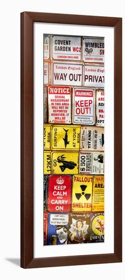 Antique Enamelled Signs - Wall Signs - Notting Hill - London - UK - Photography Door Poster-Philippe Hugonnard-Framed Photographic Print