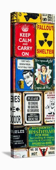 Antique Enamelled Signs - Wall Signs - Notting Hill - London - UK - Photography Door Poster-Philippe Hugonnard-Stretched Canvas