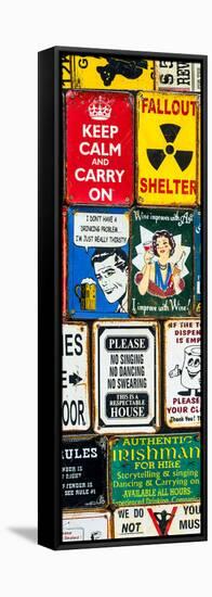 Antique Enamelled Signs - Wall Signs - Notting Hill - London - UK - Photography Door Poster-Philippe Hugonnard-Framed Stretched Canvas