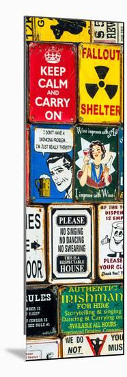 Antique Enamelled Signs - Wall Signs - Notting Hill - London - UK - Photography Door Poster-Philippe Hugonnard-Mounted Photographic Print