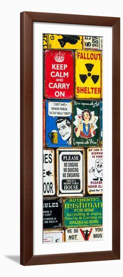 Antique Enamelled Signs - Wall Signs - Notting Hill - London - UK - Photography Door Poster-Philippe Hugonnard-Framed Photographic Print