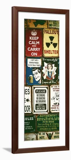 Antique Enamelled Signs - Wall Signs - Notting Hill - London - UK - Photography Door Poster-Philippe Hugonnard-Framed Photographic Print