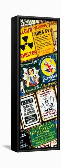 Antique Enamelled Signs - Wall Signs - Notting Hill - London - UK - Photography Door Poster-Philippe Hugonnard-Framed Stretched Canvas