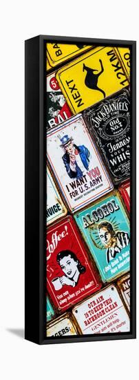 Antique Enamelled Signs - Wall Signs - Notting Hill - London - UK - Photography Door Poster-Philippe Hugonnard-Framed Stretched Canvas