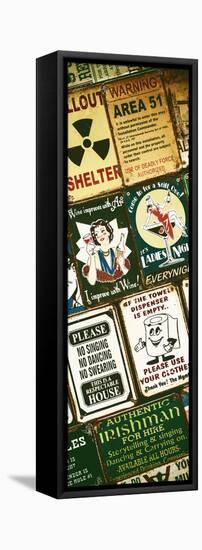 Antique Enamelled Signs - Wall Signs - Notting Hill - London - UK - Photography Door Poster-Philippe Hugonnard-Framed Stretched Canvas