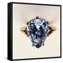 Antique Fancy-Cut Ring, the Blue-Grey Diamond Weighing 5.45 Carats, Once Owned by Marie-Antoinette-null-Framed Stretched Canvas