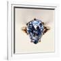 Antique Fancy-Cut Ring, the Blue-Grey Diamond Weighing 5.45 Carats, Once Owned by Marie-Antoinette-null-Framed Giclee Print