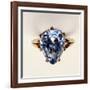 Antique Fancy-Cut Ring, the Blue-Grey Diamond Weighing 5.45 Carats, Once Owned by Marie-Antoinette-null-Framed Giclee Print