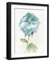 Antique Floral on Cream II Blue-Wild Apple Portfolio-Framed Art Print