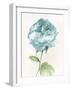 Antique Floral on Cream II Blue-Wild Apple Portfolio-Framed Art Print