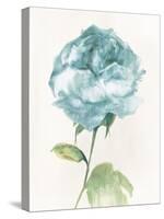 Antique Floral on Cream II Blue-Wild Apple Portfolio-Stretched Canvas