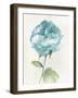 Antique Floral on Cream II Blue-Wild Apple Portfolio-Framed Art Print