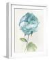 Antique Floral on Cream II Blue-Wild Apple Portfolio-Framed Art Print