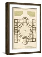 Antique Garden Plan III-Jean Deneufforge-Framed Art Print