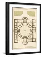 Antique Garden Plan III-Jean Deneufforge-Framed Art Print