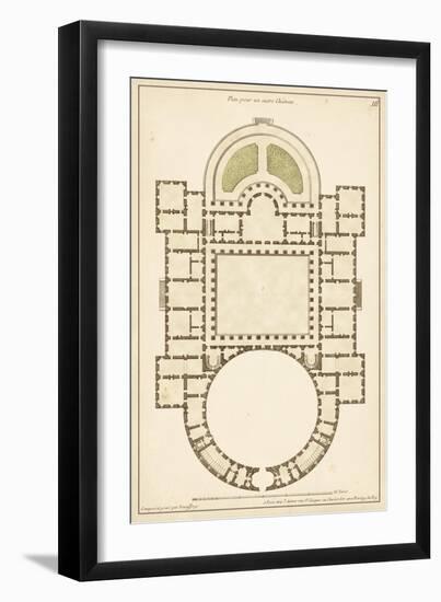 Antique Garden Plan IV-Jean Deneufforge-Framed Art Print