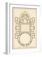 Antique Garden Plan IV-Jean Deneufforge-Framed Art Print