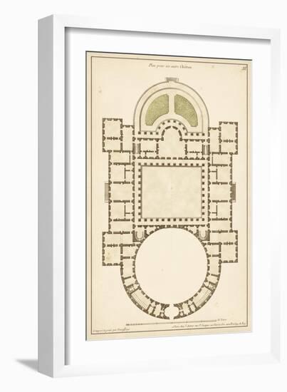 Antique Garden Plan IV-Jean Deneufforge-Framed Art Print