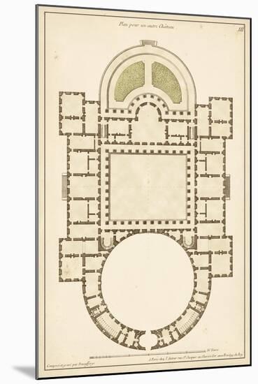 Antique Garden Plan IV-Jean Deneufforge-Mounted Art Print