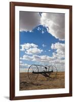 Antique Hay Raker, Prairie Homestead, Cactus Flat, South Dakota, USA-Walter Bibikow-Framed Photographic Print