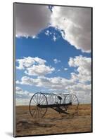 Antique Hay Raker, Prairie Homestead, Cactus Flat, South Dakota, USA-Walter Bibikow-Mounted Photographic Print