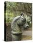 Antique Horse Head Carriage Hitch and Oak Trees in Spanish Moss, Beaufort, South Carolina, Usa-Cindy Miller Hopkins-Stretched Canvas