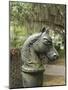 Antique Horse Head Carriage Hitch and Oak Trees in Spanish Moss, Beaufort, South Carolina, Usa-Cindy Miller Hopkins-Mounted Photographic Print