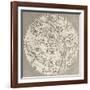 Antique Illustration Of Celestial Planisphere (Northern Hemisphere) With Constellations-marzolino-Framed Art Print