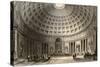 Antique Illustration Of Pantheon In Rome, Italy-marzolino-Stretched Canvas