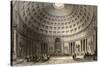 Antique Illustration Of Pantheon In Rome, Italy-marzolino-Stretched Canvas