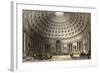 Antique Illustration Of Pantheon In Rome, Italy-marzolino-Framed Art Print