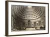 Antique Illustration Of Pantheon In Rome, Italy-marzolino-Framed Art Print