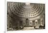 Antique Illustration Of Pantheon In Rome, Italy-marzolino-Framed Art Print