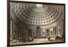 Antique Illustration Of Pantheon In Rome, Italy-marzolino-Framed Art Print