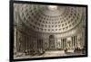 Antique Illustration Of Pantheon In Rome, Italy-marzolino-Framed Art Print