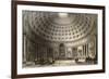 Antique Illustration Of Pantheon In Rome, Italy-marzolino-Framed Art Print