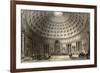 Antique Illustration Of Pantheon In Rome, Italy-marzolino-Framed Art Print